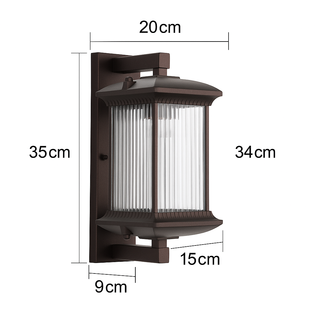 Arandela Colonial Reforçada Elegance TG Medidas