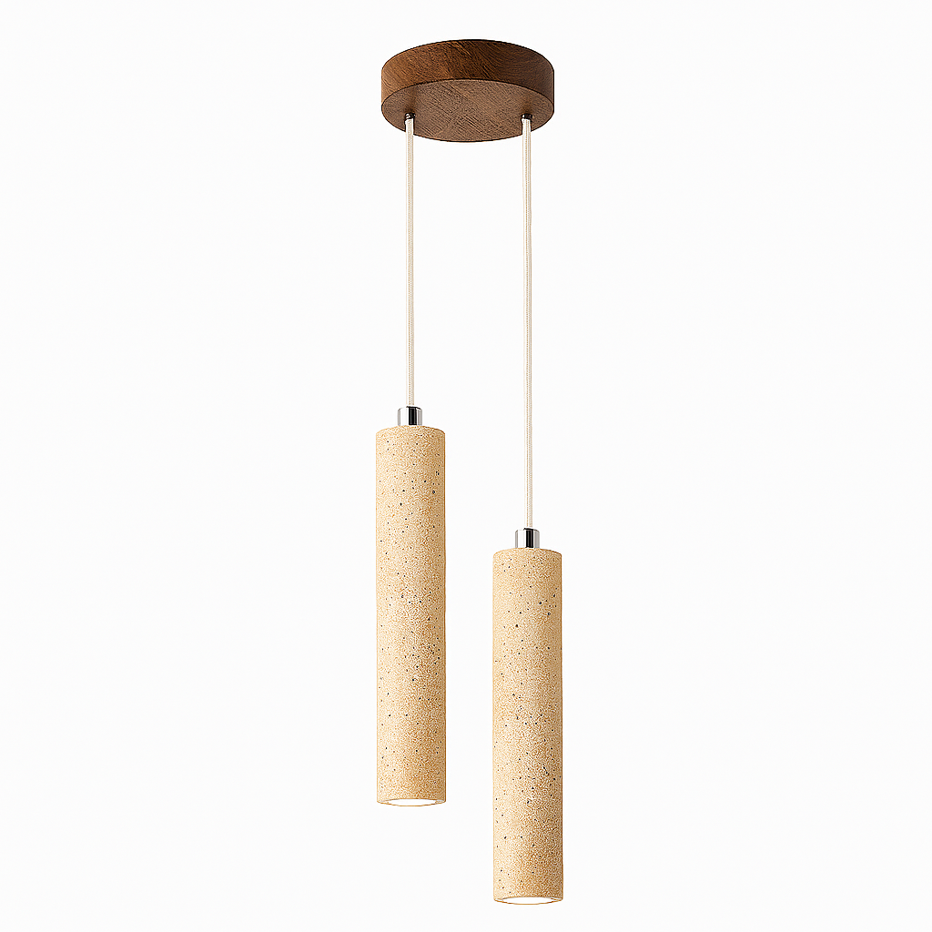 Luminária Pendente Em Mármore Wabi TG