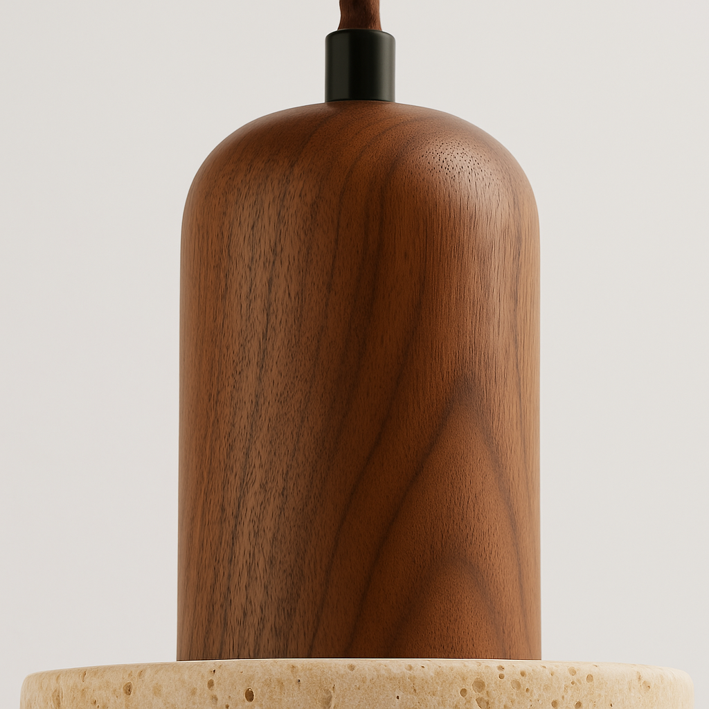 Luminária Pendente Minimalista Em Mármore Wabi TG