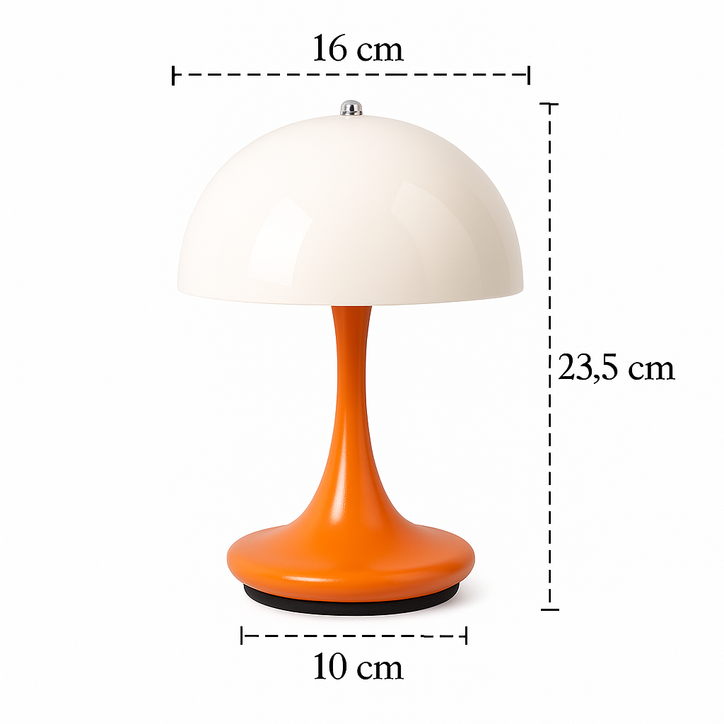 Abajur de Mesa Cogumelo Recarregável Minimalista