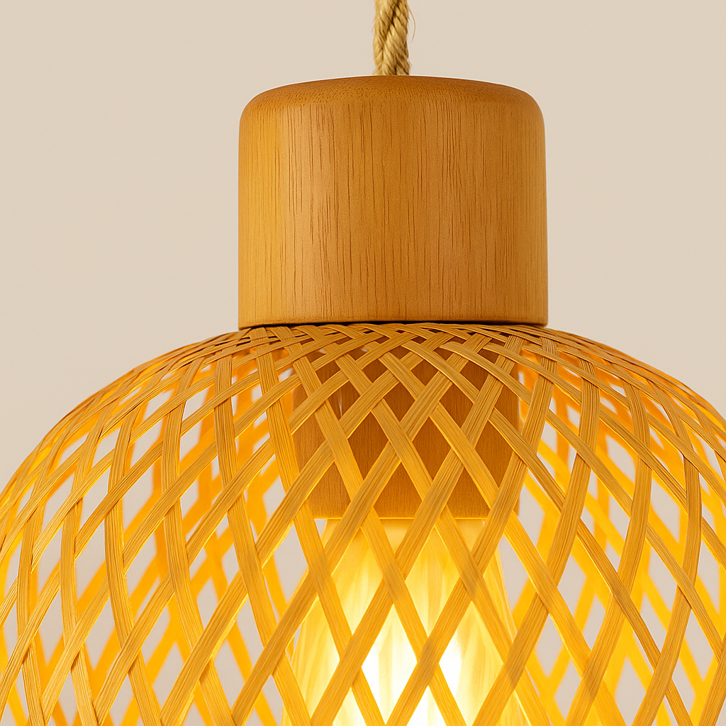 Arandela de Parede de Bambu Vintage