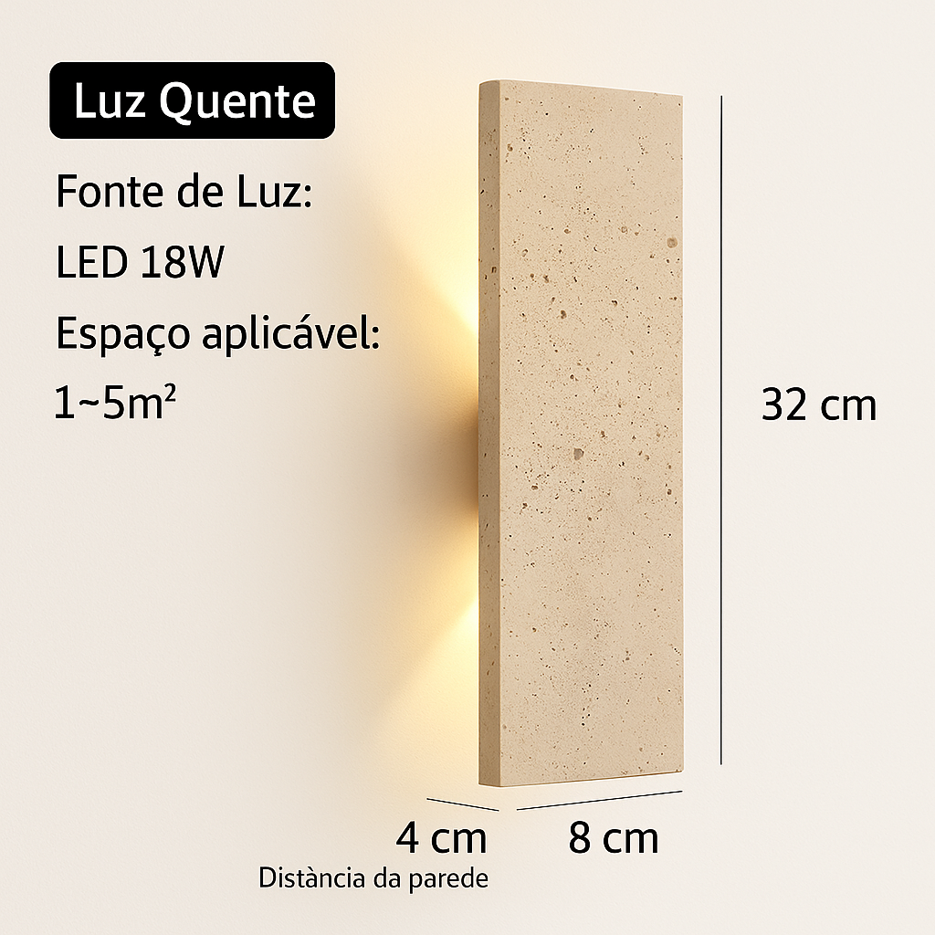 Arandela Externa em Pedra Natural Mine TG