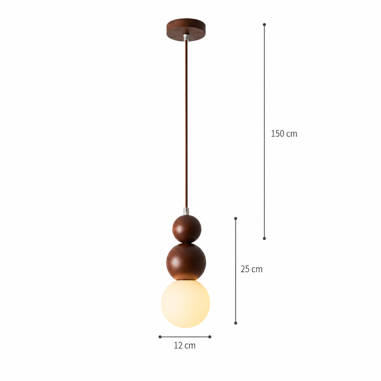 Luminária Pendente de Madeira Totem TG