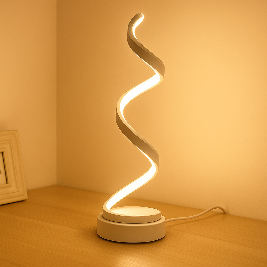 Luminária de mesa Led Espiral Moderna