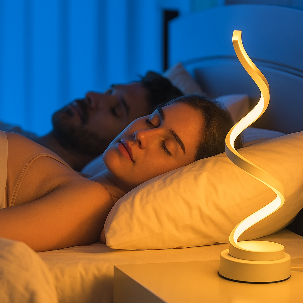 Luminária de mesa Led Espiral Moderna