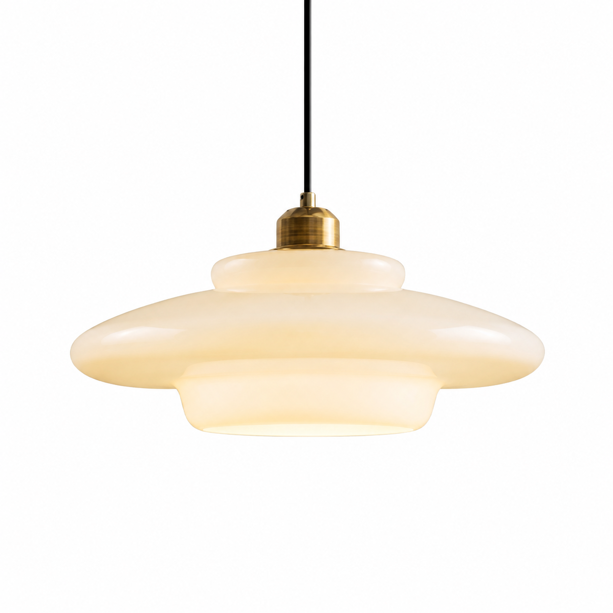 Luminária Pendente Em Vidro Opal TG
