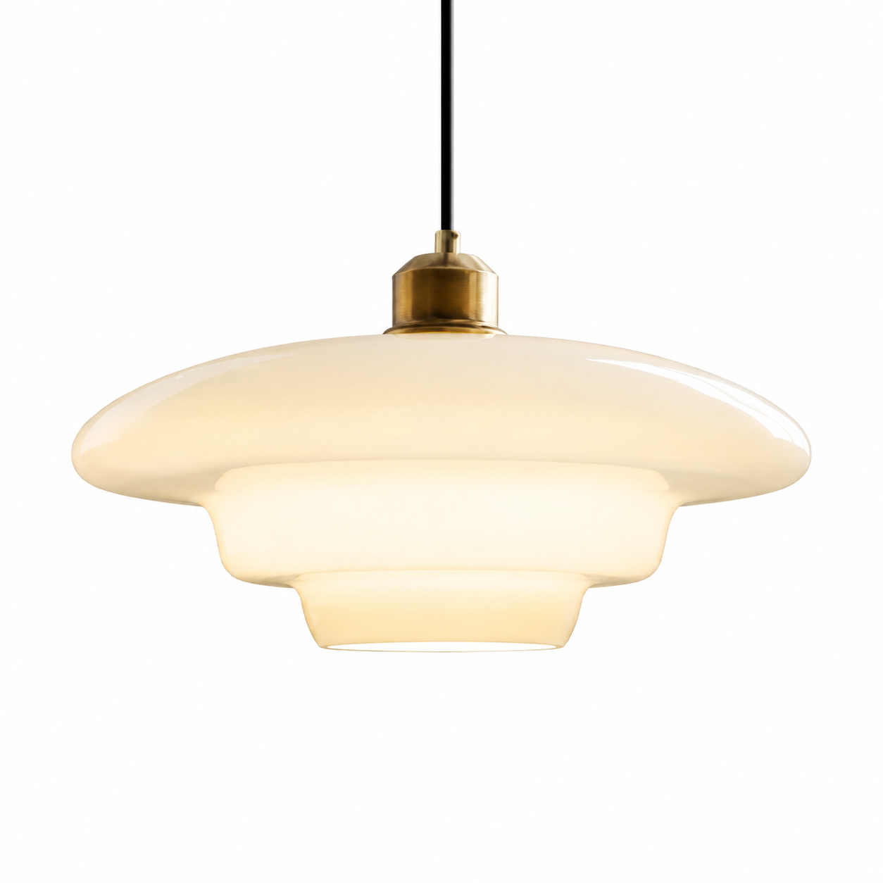 Luminária Pendente Em Vidro Opal TG