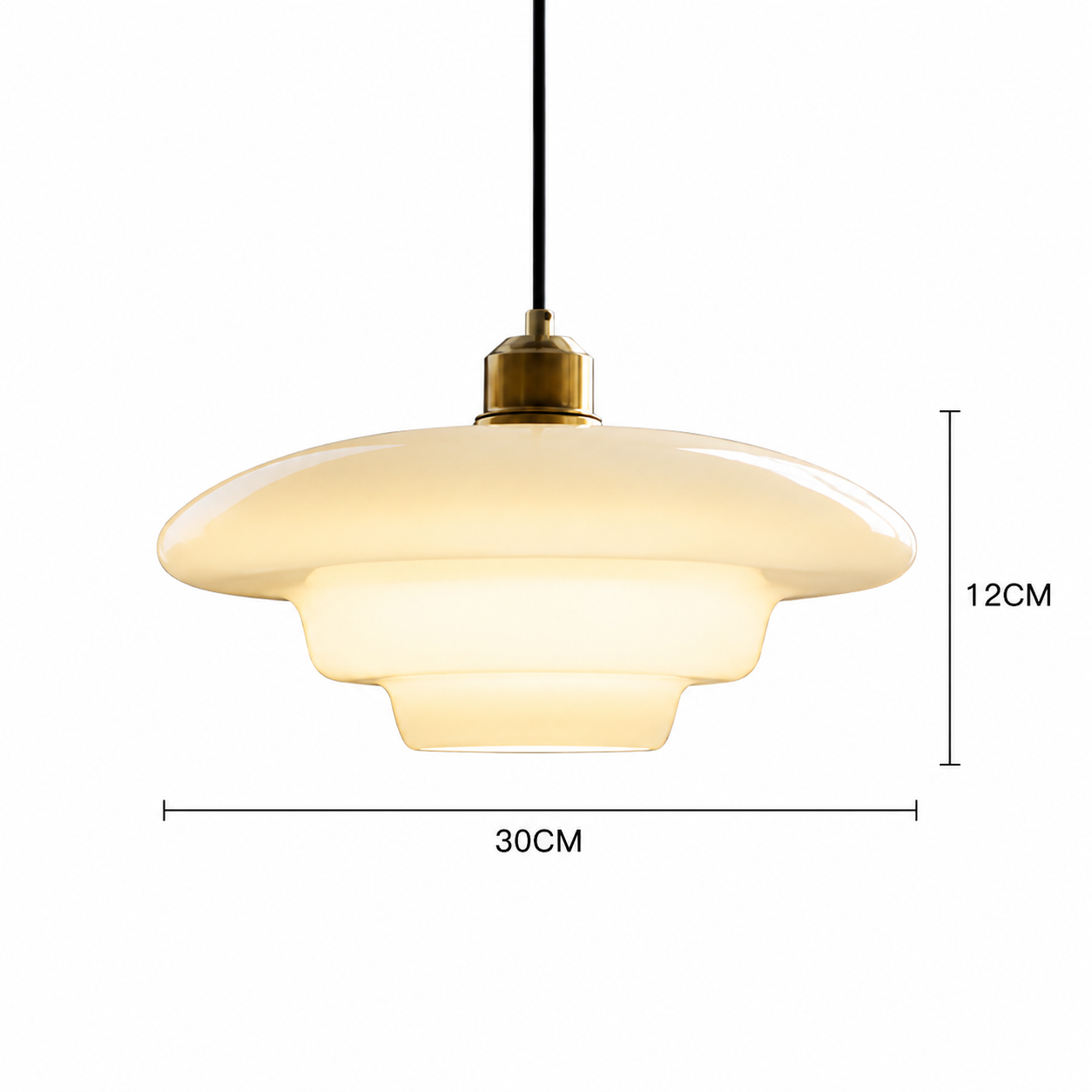 Luminária Pendente Em Vidro Opal TG