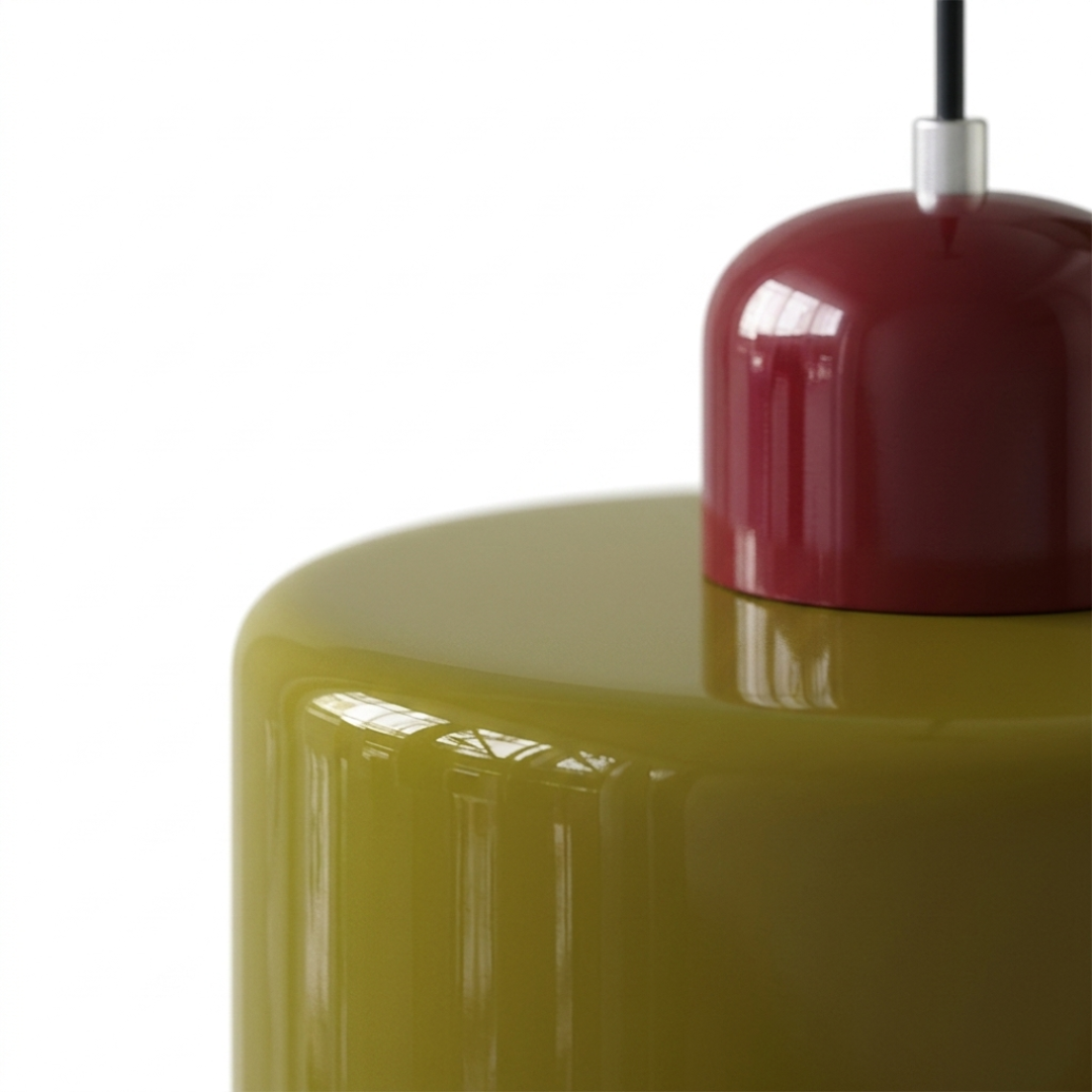 Pendente de Vidro Bicolor para Sala e Cozinha Vitra TG