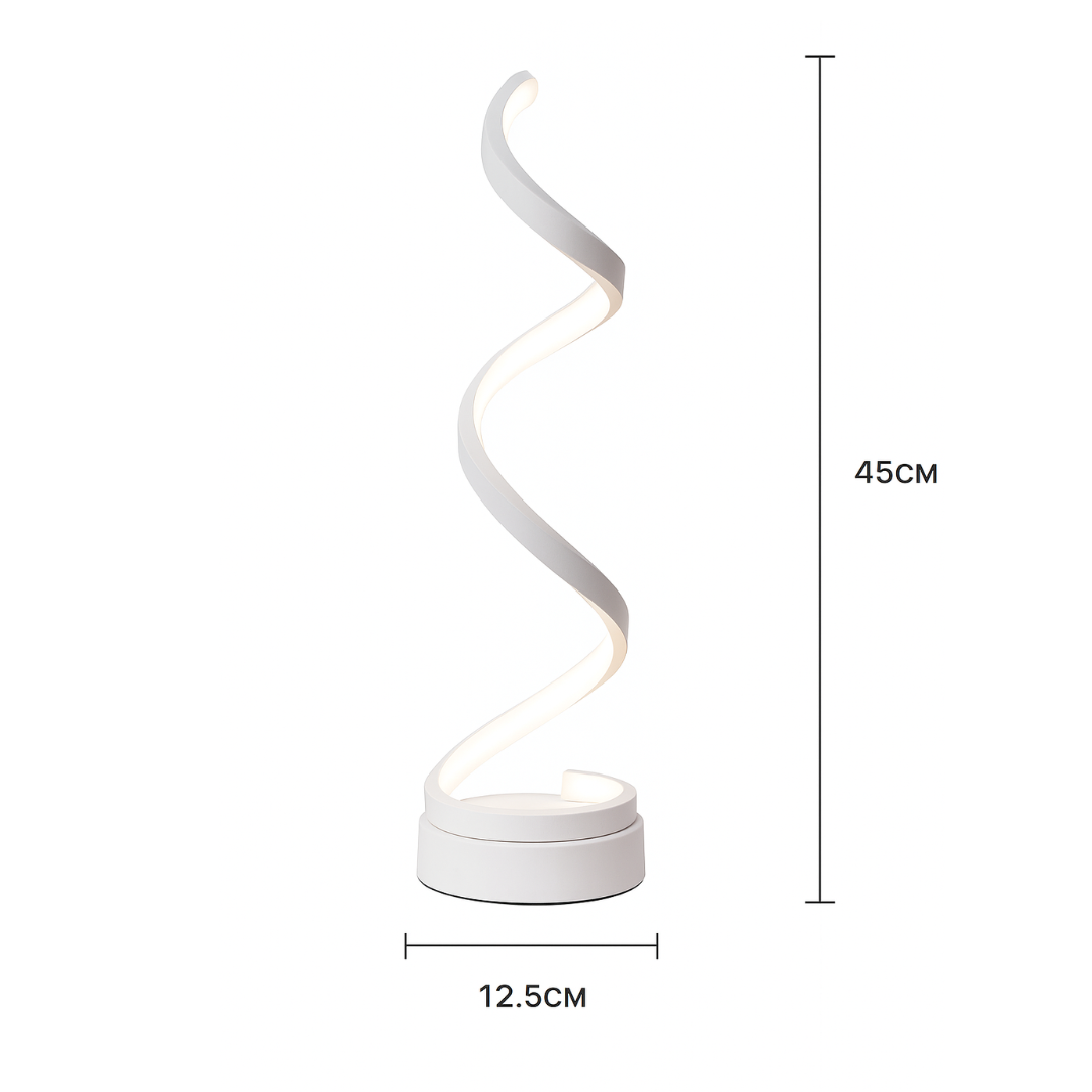 Luminária de mesa Led Espiral Moderna
