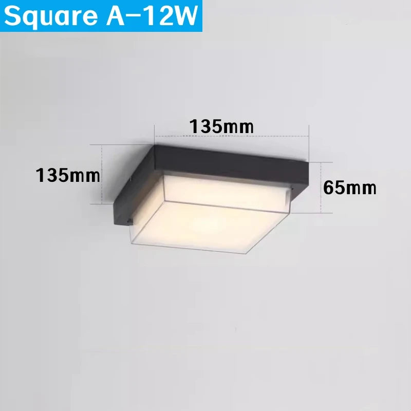 Luminária De Teto Externa Impermeável Cube TG